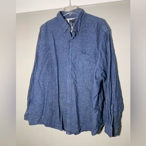 Land's End blue button-up shirt, traditional fit/tall